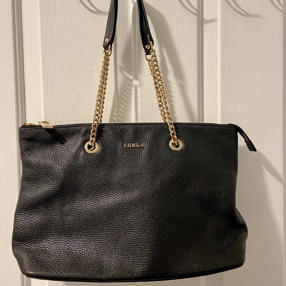 Furla black handbag